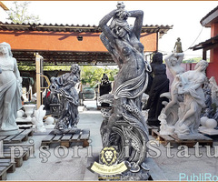 Statuetă fata erotică, gri patinat, model S26. - 2