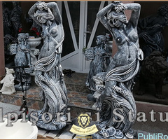 Statuetă fata erotică, gri patinat, model S26. - 4