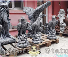 Statuete vulturi, acvile, gri patinat, model S17. - 2
