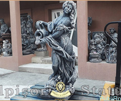 Statuetă domnița cu ulcea, gri patinat, model S16. - 2