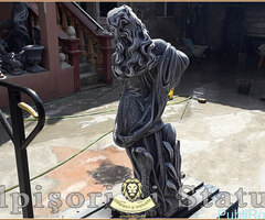 Statuetă domnița cu ulcea, gri patinat, model S16. - 4