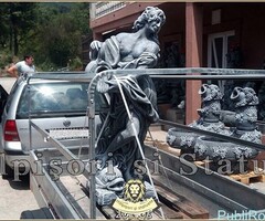 Statuetă domnița cu ulcea, gri patinat, model S16. - 5