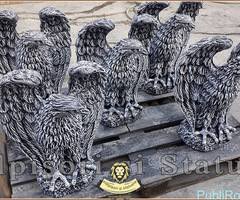 Statuetă vultur, acvilă, șoim, uliu, gri patinat, model S13. - 3