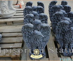 Statuetă vultur, acvilă, șoim, uliu, gri patinat, model S13. - 4
