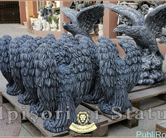 Statuetă vultur, acvilă, șoim, uliu, gri patinat, model S13. - 5