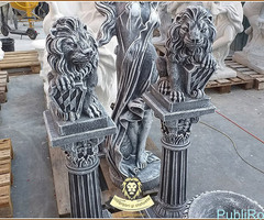 Statuete set lei mici, gri patinat, model S10. - 3