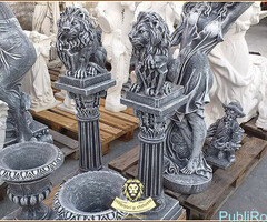 Statuete set lei mici, gri patinat, model S10. - 4