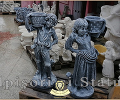 Statuete copii cu cosulete din beton model J3,J4. - 2