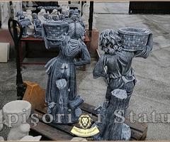 Statuete copii cu cosulete din beton model J3,J4. - 3
