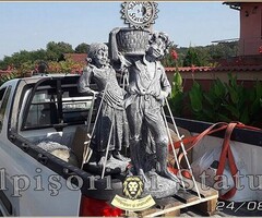 Statuete copii cu cosulete din beton model J3,J4. - 5