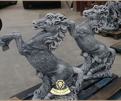 Statuetă căluț mare, gri patinat, model S37. - 2