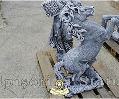 Statuetă căluț mare, gri patinat, model S37. - 3
