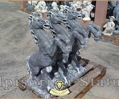 Statuetă căluț mare, gri patinat, model S37. - 4