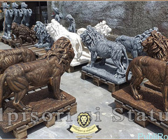 Statuetă leu mare în picioare, arămiu antichizat, model S33. - 5