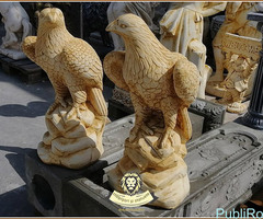 Statuete vulturi, acvile, galben patinat, model S17. - 2