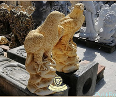 Statuete vulturi, acvile, galben patinat, model S17. - 3