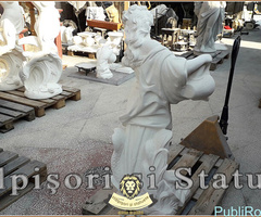 Statuetă domnița cu ulcea, alb marmorat, model S16.
